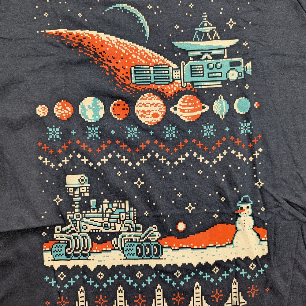 Gildan Tee Space Exploration Design in Black